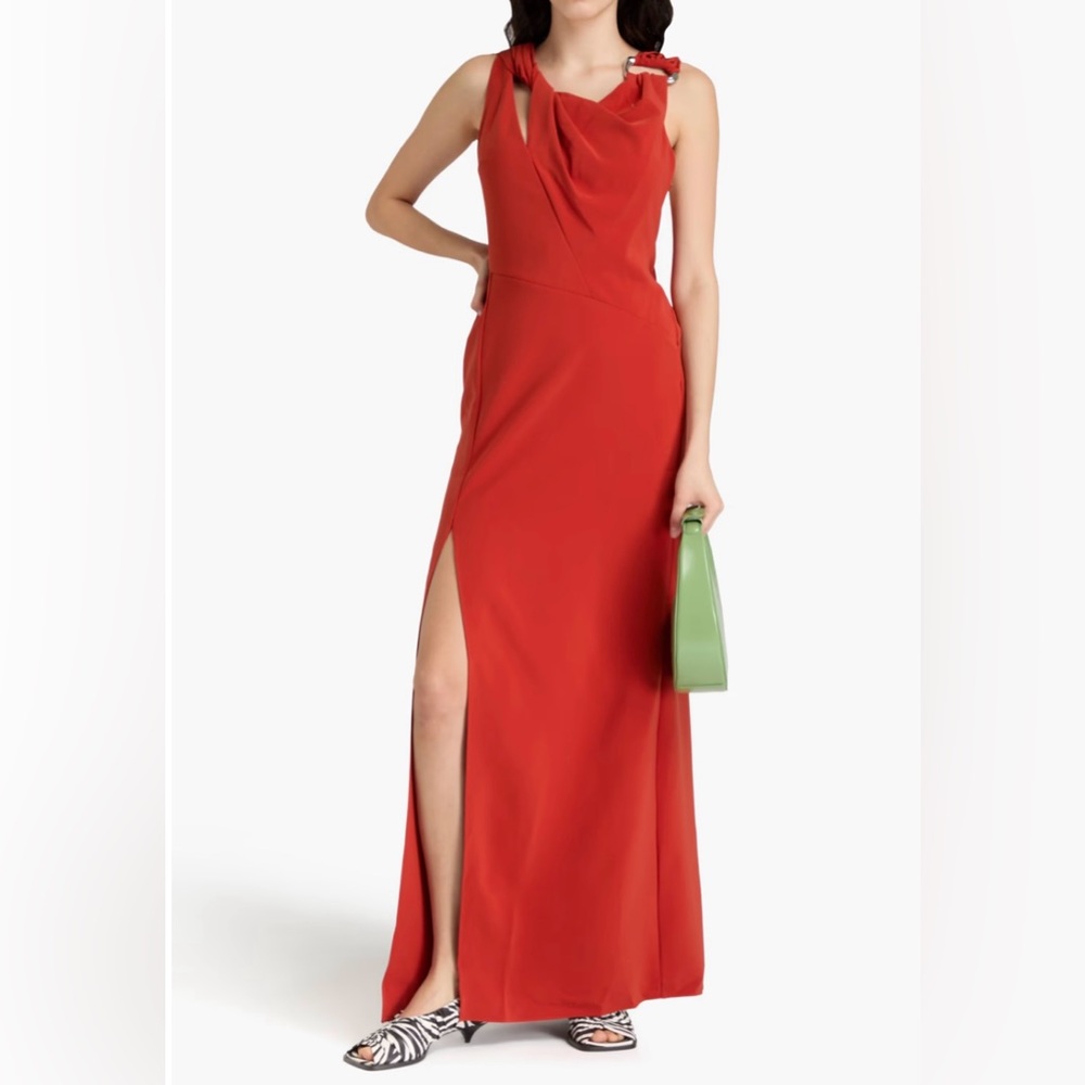 NWT Stine Goya Knotted Crepe Maxi Dress Size Small